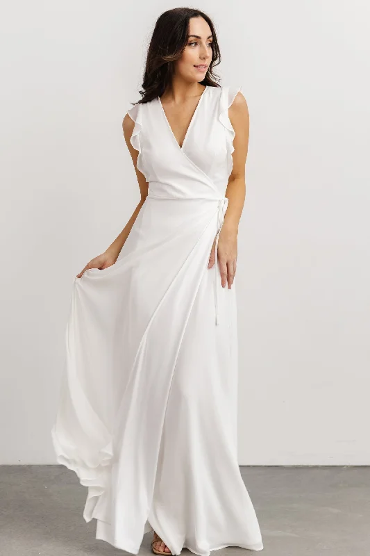Classic pieces for a timeless wardrobe   Saya Wrap Maxi Dress | Off-White