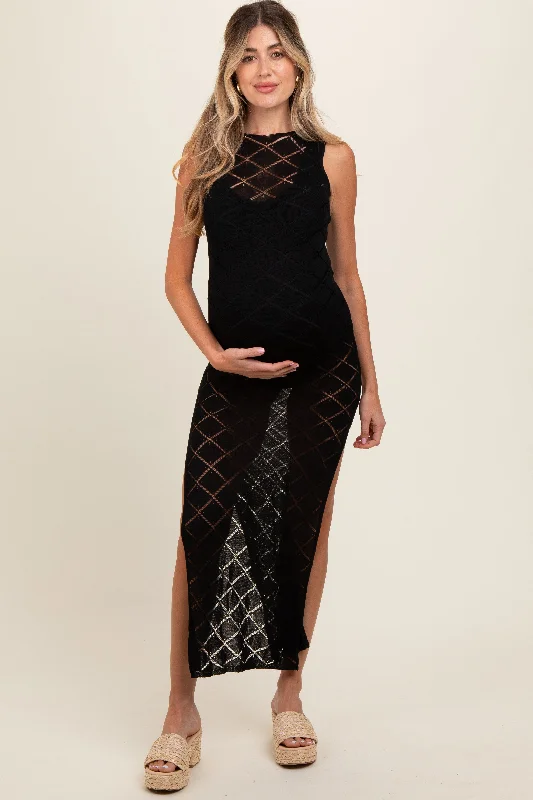 Timeless clothing pieces every woman should own Black Sleeveless Crochet Double Side Slit Maternity Cover Up Timeless clothing pieces every woman should own Black Sleeveless Crochet Double Side Slit Maternity Cover Up