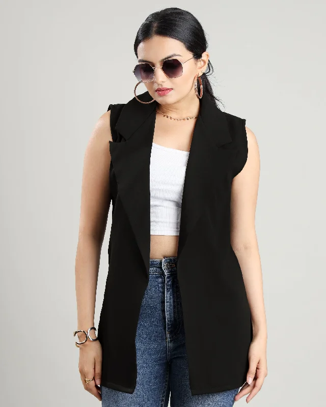 Complete Your Look: Black Casual Women's Jacket