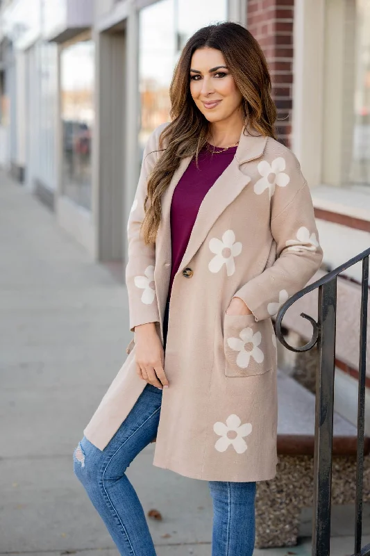 Retro Daisies Tunic Blazer