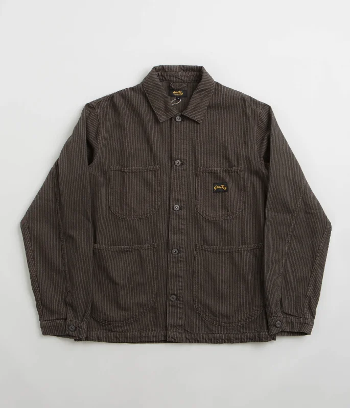 Stan Ray Coverall Jacket - Overdyed Charcoal Hickory