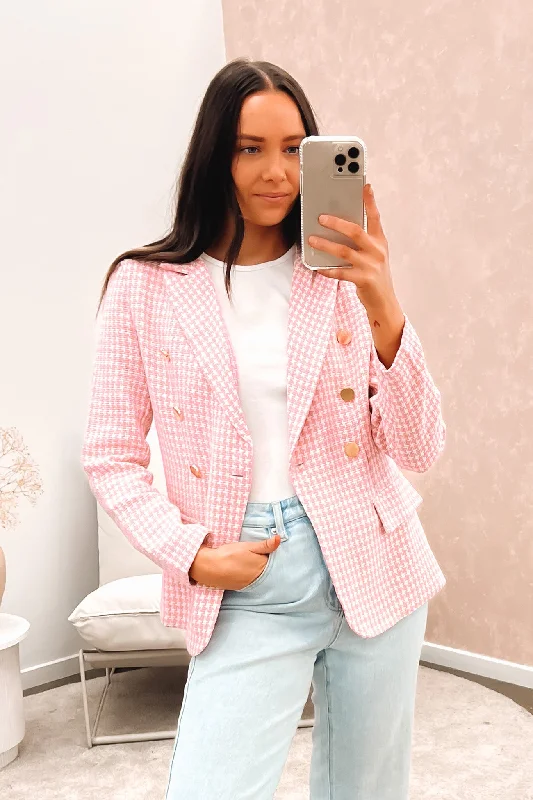 Zara Blazer Pink White