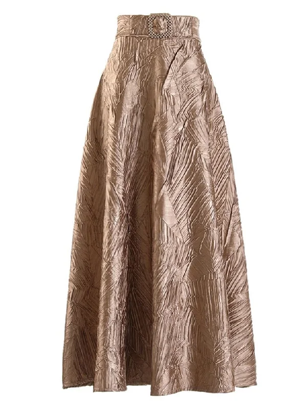 Zoey Vintage Midi Skirt - Gold