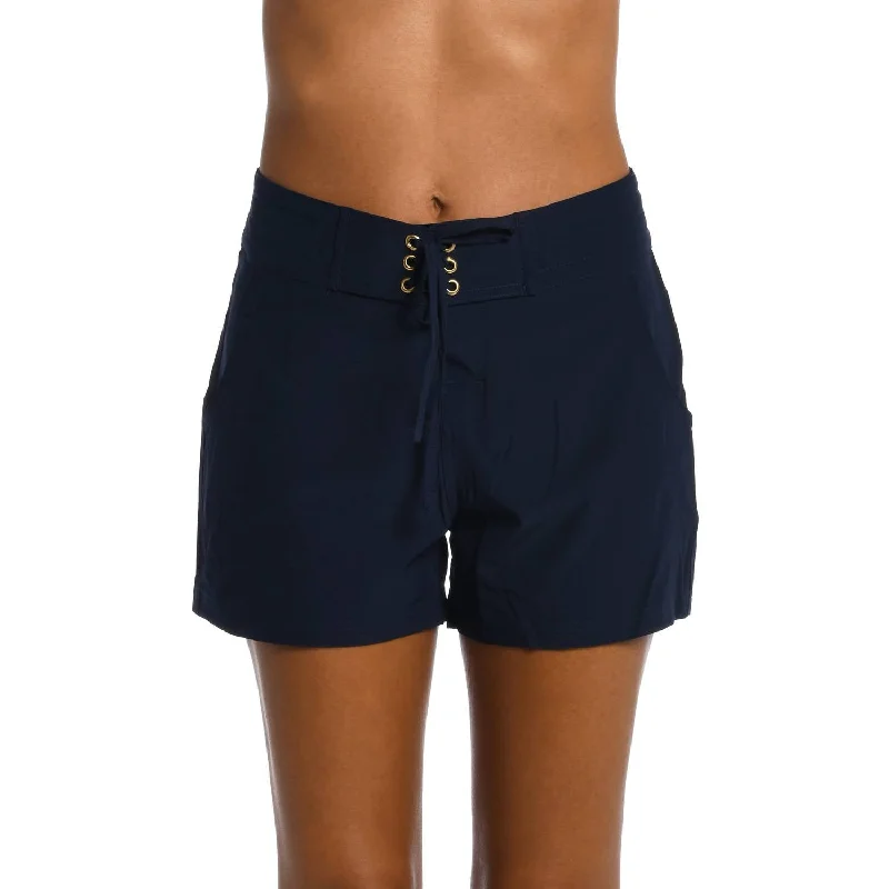 All Aboard 4' Plus Shorts In Indigo