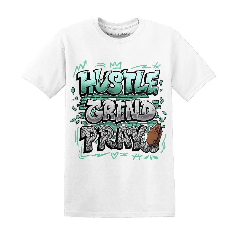 NastyJamz Green Glow 3s T Shirt Match Hustle Grind Pray