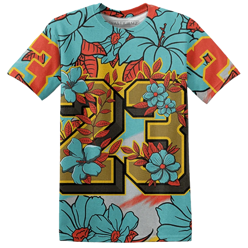 NastyJamz KB 8 Protro Venice Beach T Shirt Match 23 Floral 3D All-Over Print Flower