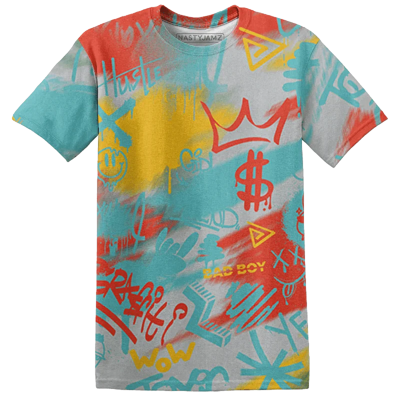 NastyJamz KB 8 Protro Venice Beach T Shirt Match Graffiti King 3D All-Over Print Doodle Style