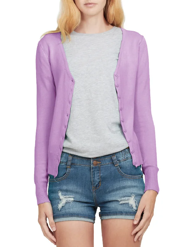 V-neck Soft Fine Knit Cardigan