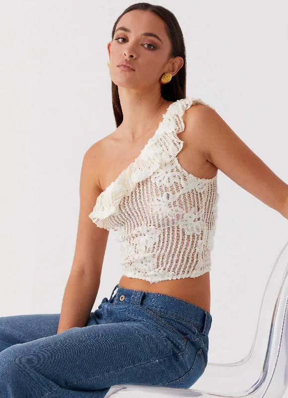 Juilette One Shoulder Top - Ivory