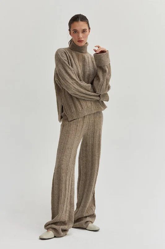 Kai Ribbed Knit Two Piece Sweater Set