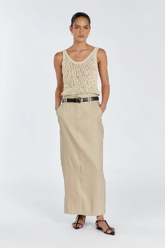 MARGOT WHEAT SCOOP KNIT TANK