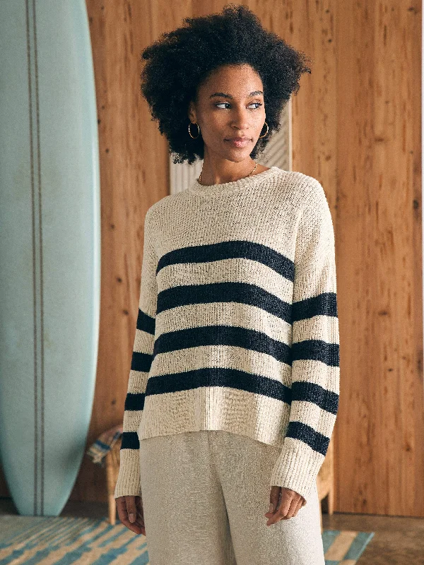 Miramar Linen Crew Sweater - Kadena Phantom Stripe