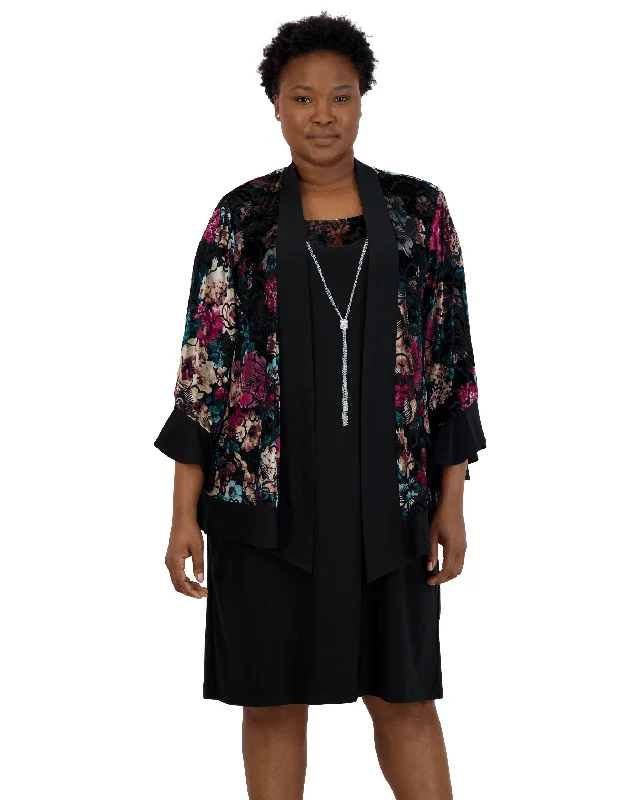 R&M Richards 7584W Short Plus Size Jacket Dress