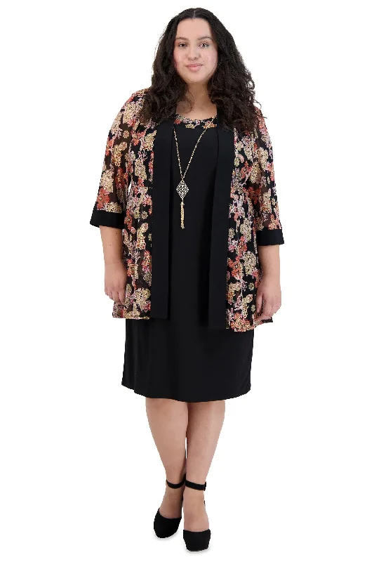 R&M Richards 9043W Short Plus Size Jacket Dress