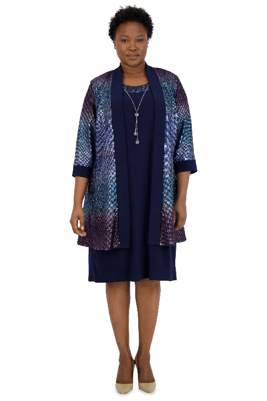 R&M Richards 9068W Short Plus Size Jacket Dress