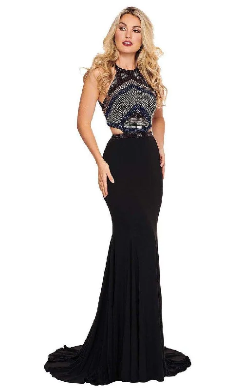 Rachel Allan Prom Long Halter Mermaid Dress 6444