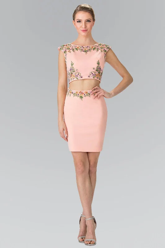 Short Homecoming Two Piece Cocktail Dress