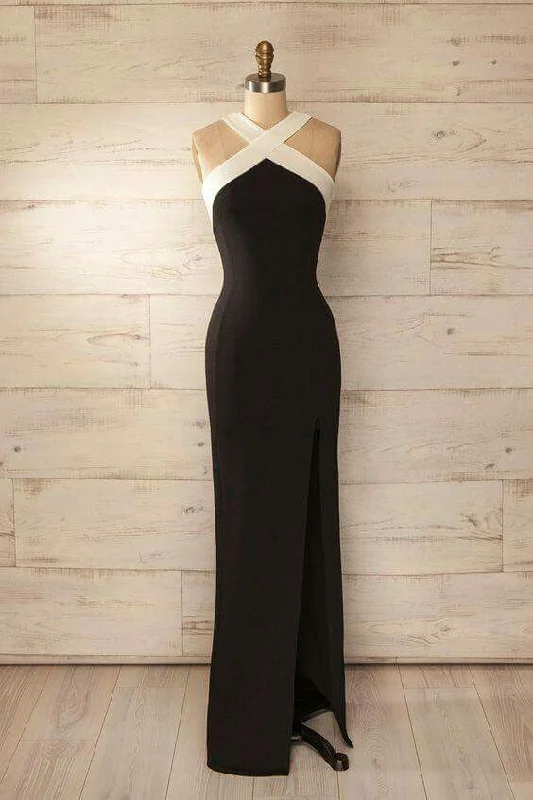 Chic, modern fashion for empowered women   Black Long Prom Dress  cg6161
