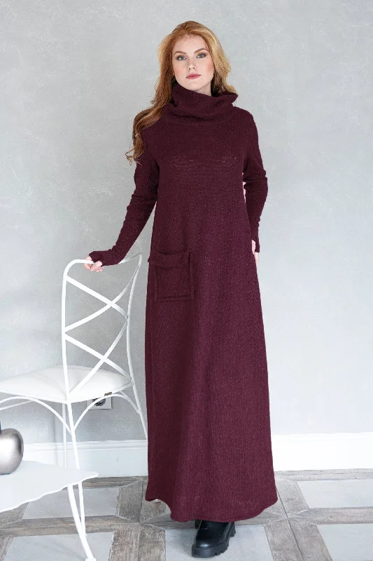 Maxi Sweater Dress with Pockets