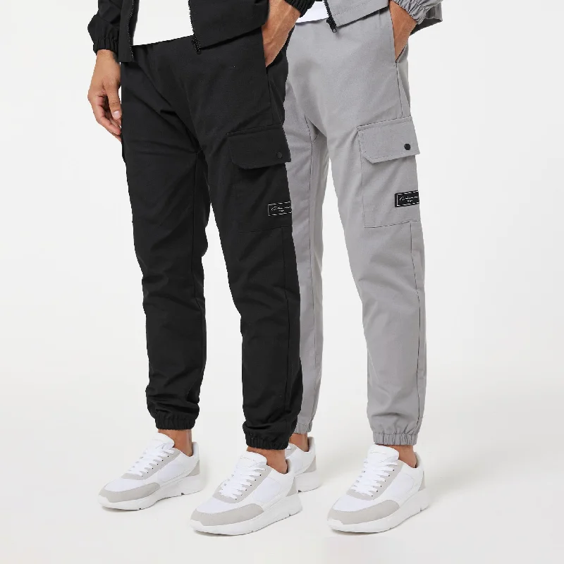 2-Pack Utility Cargo Pants | Black / Ice Grey