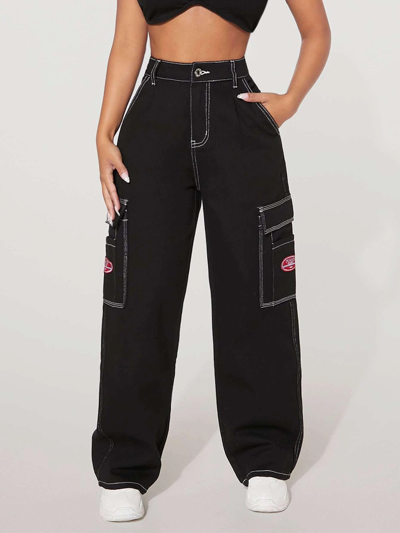 High Waist Wide Leg Cargo Pants