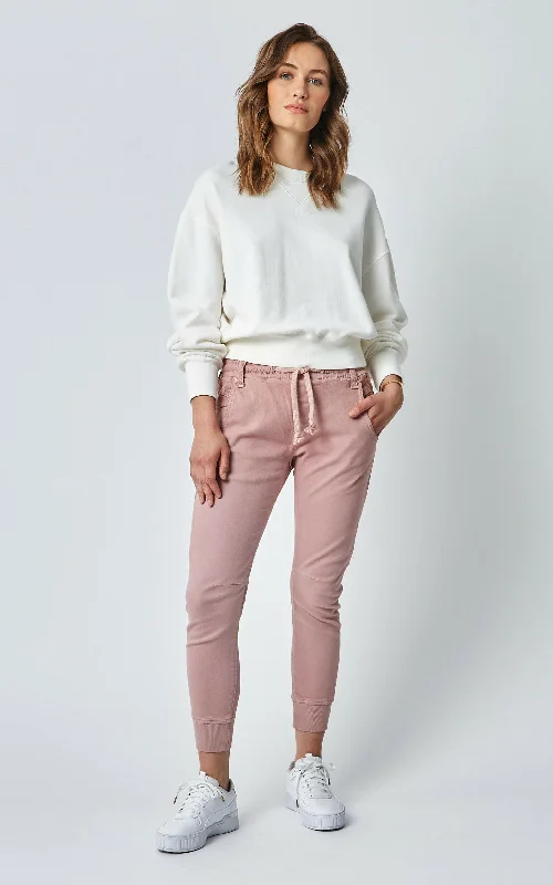 Stylish and comfortable outfits for women   Active Pink Clay Jeans