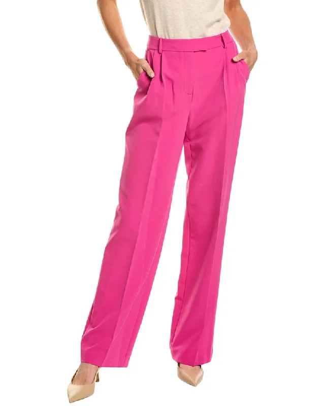 BCBGMAXAZRIA Pleated Straight Leg Pant