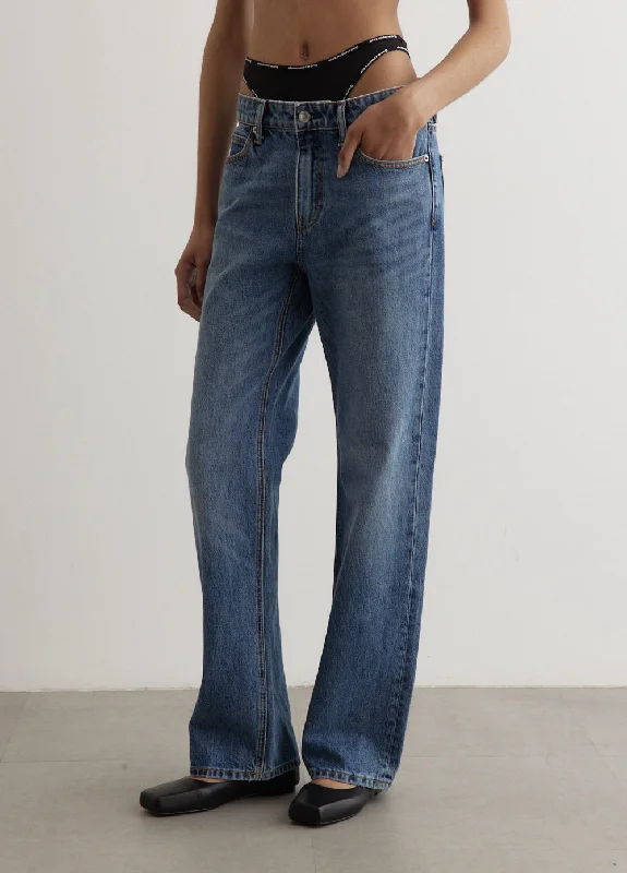 Refresh your wardrobe with trendy women’s apparel   Logo Bikini Mid-Rise Jeans