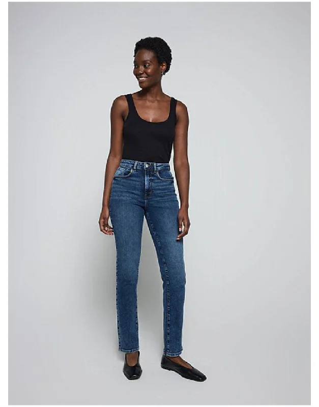 Chic for every occasion and style   Slim Straight Jeans in Blue Stone