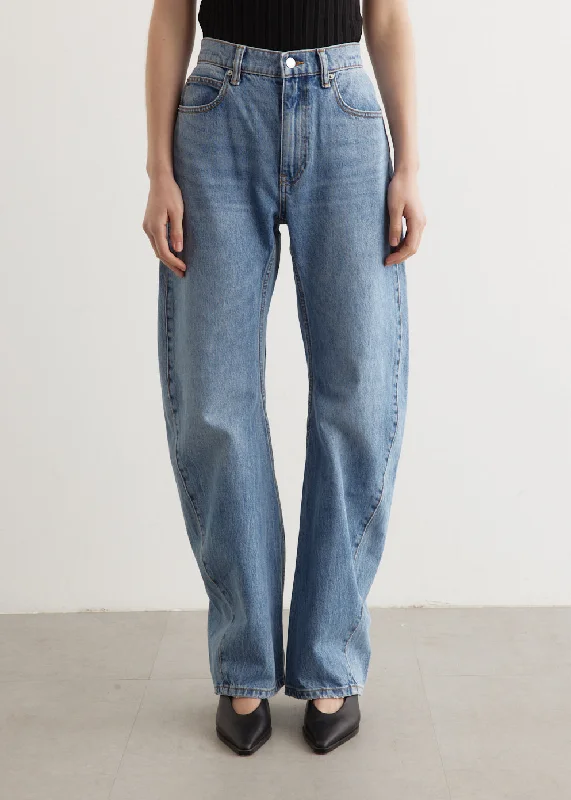 Get noticed with eye-catching women’s fashion   Slouchy Twisted Leg Mid Rise Jeans