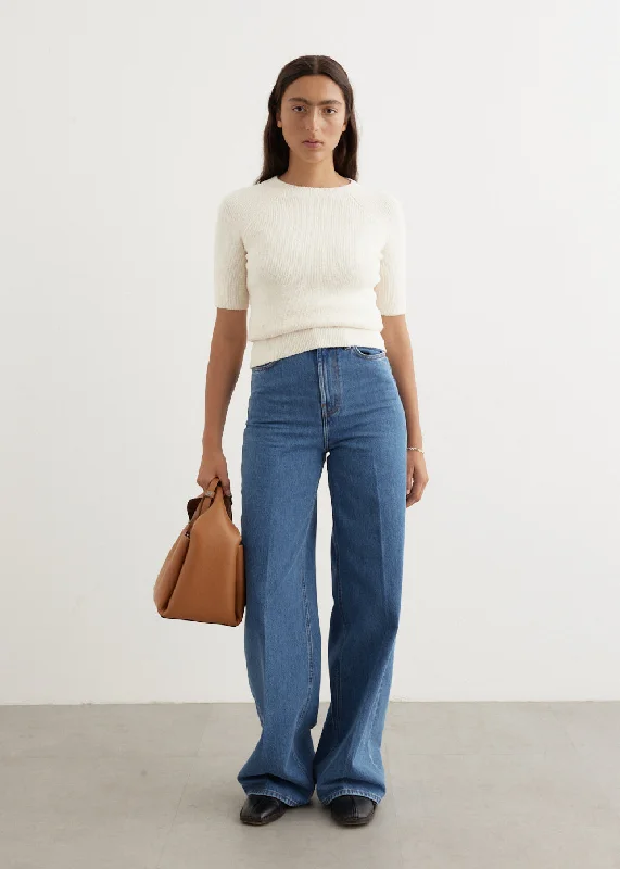 Feminine and fashionable clothing for every wardrobe   Wide Leg Denim Jeans 34"