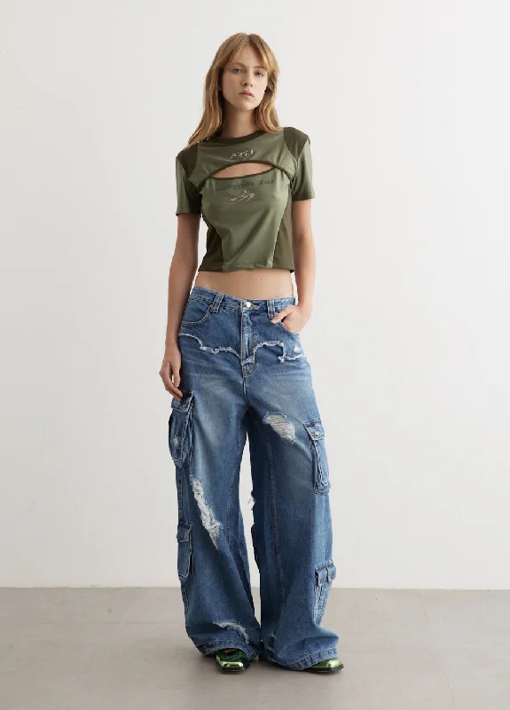 Iconic women’s outfits that never go out of style   Simiz Denim Cargo Jeans