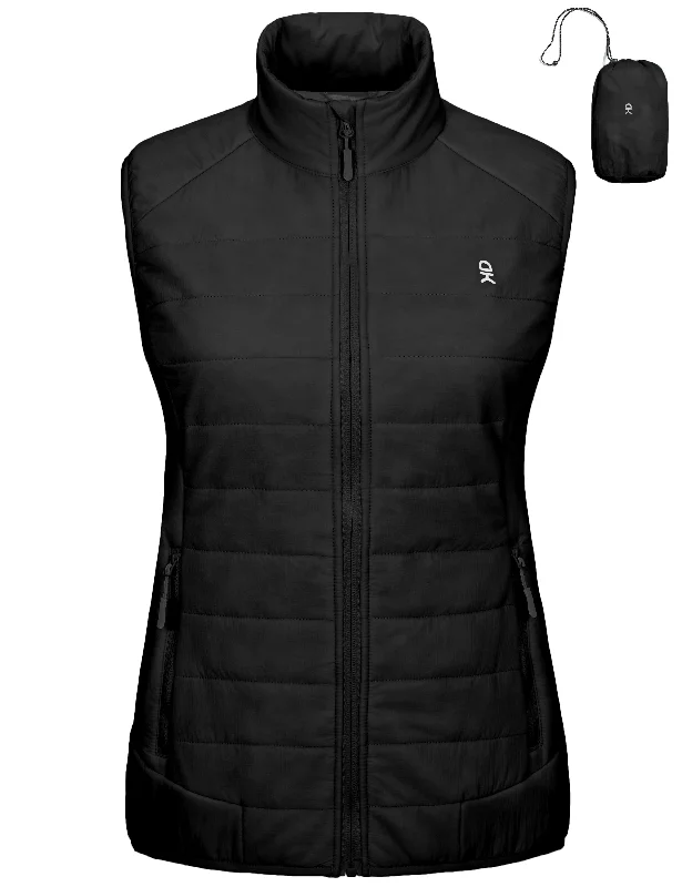 Women’s Lightweight Puffer Vest, for Hiking Ski Walking